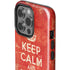 Keep Calm and Carry On Distressed iPhone 14 Pro Impact Case