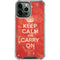 Keep Calm and Carry On Distressed iPhone 14 Pro Max Clear Case
