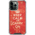Keep Calm and Carry On Distressed iPhone 14 Pro Max Clear Case