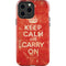 Keep Calm and Carry On Distressed iPhone 15 Pro Max Impact Case