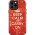 Keep Calm and Carry On Distressed iPhone 15 Pro Max Impact Case