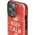 Keep Calm and Carry On Distressed iPhone 14 Pro Max Impact Case