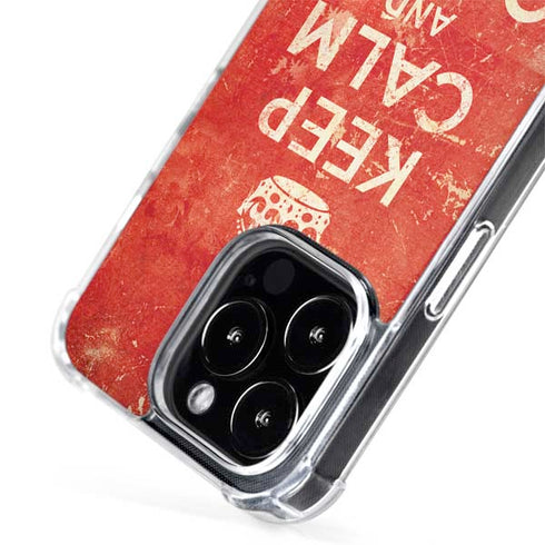 Keep Calm and Carry On Distressed iPhone 15 Pro Max MagSafe Case