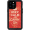 Keep Calm and Carry On Distressed iPhone 14 Pro Max Waterproof Case