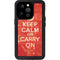 Keep Calm and Carry On Distressed iPhone 14 Pro Waterproof Case