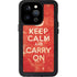 Keep Calm and Carry On Distressed iPhone 14 Pro Waterproof Case