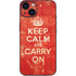 Keep Calm and Carry On Distressed iPhone 15 Skin