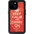 Keep Calm and Carry On Distressed iPhone 15 Waterproof Case