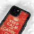 Keep Calm and Carry On Distressed iPhone 15 Waterproof Case