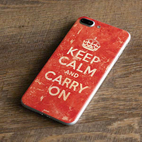 Keep Calm and Carry On Distressed iPhone 7 Plus Skin