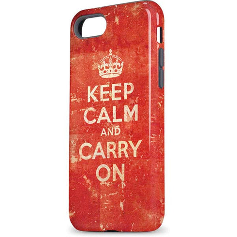 Keep Calm and Carry On Distressed iPhone 8 Pro Case
