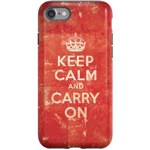 Keep Calm and Carry On Distressed iPhone SE (2nd & 3rd Gen) Pro Case