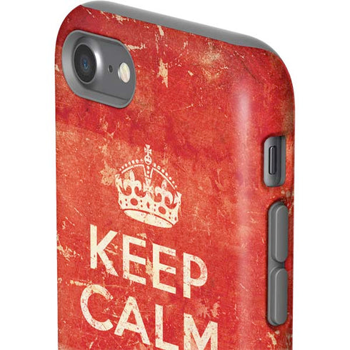 Keep Calm and Carry On Distressed iPhone SE (2nd & 3rd Gen) Pro Case