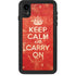 Keep Calm and Carry On Distressed iPhone XR Waterproof Case