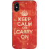 Keep Calm and Carry On Distressed iPhone XS Pro Case