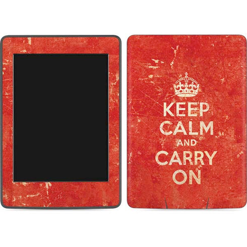Keep Calm and Carry On Distressed Amazon Kindle Skin