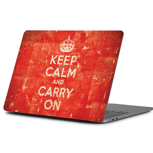 Keep Calm and Carry On Distressed Apple MacBook Pro 13-inch Skin
