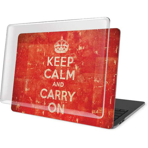 Keep Calm and Carry On Distressed MacBook Pro 15in (2016-19) Case plus Skin