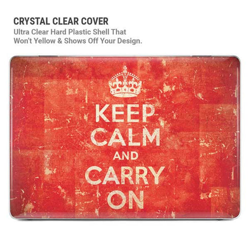 Keep Calm and Carry On Distressed MacBook Pro 16in (2021-25) Case plus Skin