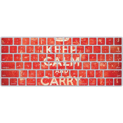Keep Calm and Carry On Distressed Magic Keyboard Skin