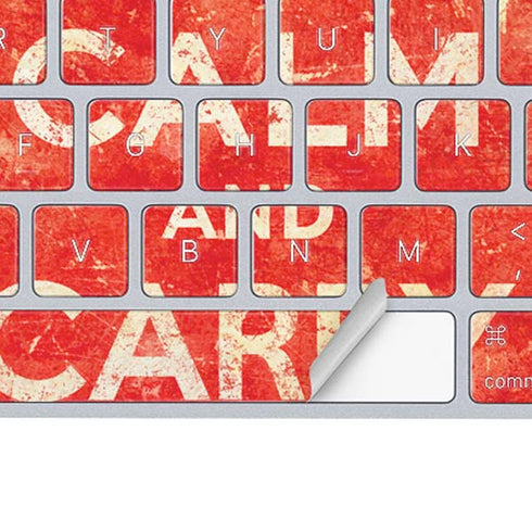 Keep Calm and Carry On Distressed Magic Keyboard Skin