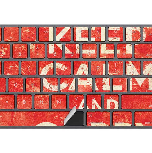 Keep Calm and Carry On Distressed Magic Keyboard with Numeric Keypad Skin