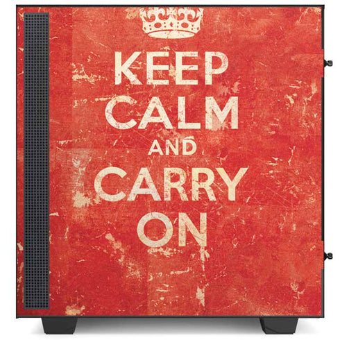 Keep Calm and Carry On Distressed NZXT H510 Compact ATX Mid-Tower Case Skin