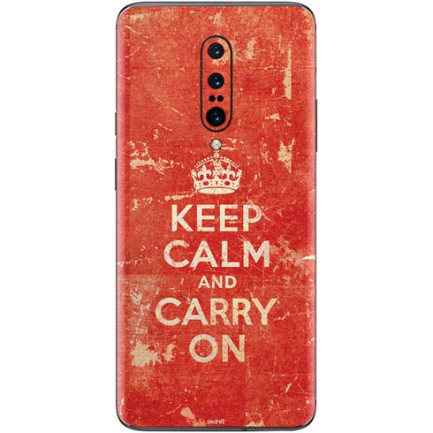 Keep Calm and Carry On Distressed OnePlus 7 Pro Skin
