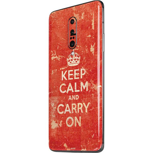 Keep Calm and Carry On Distressed OnePlus 7 Pro Skin