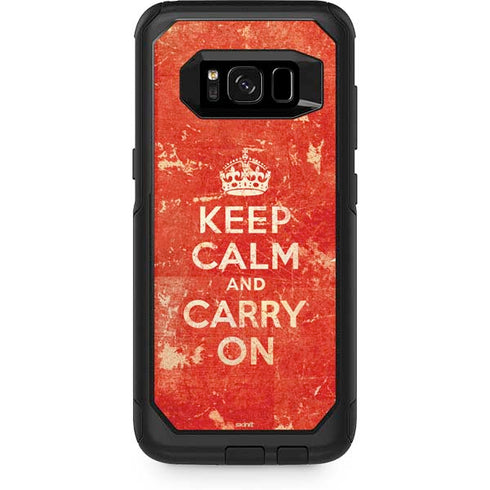 Keep Calm and Carry On Distressed Otterbox Commuter Galaxy Skin