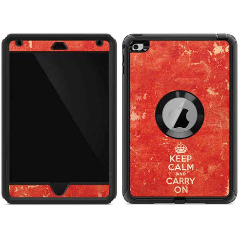 Keep Calm and Carry On Distressed Otterbox Defender iPad Skin