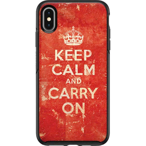 Keep Calm and Carry On Distressed Otterbox Symmetry iPhone Skin