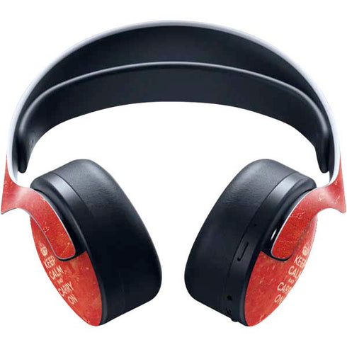 Keep Calm and Carry On Distressed PULSE 3D Wireless Headset for PS5 Skin