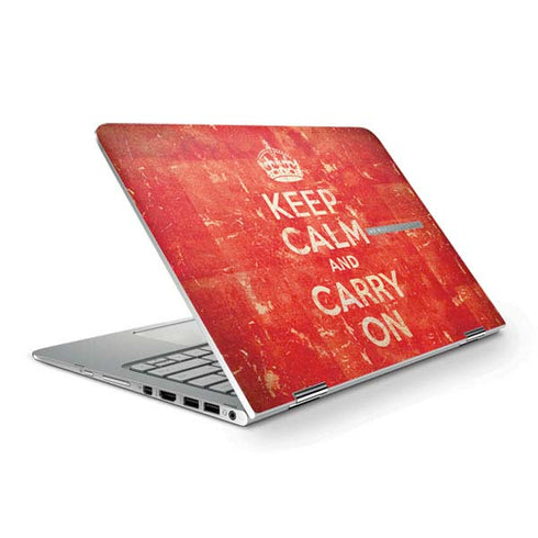 Keep Calm and Carry On Distressed HP Spectre Skin