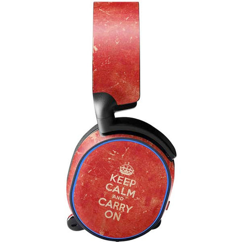 Keep Calm and Carry On Distressed SteelSeries Arctis 5 Skin