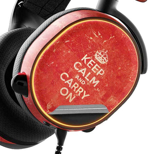 Keep Calm and Carry On Distressed SteelSeries Arctis 5 Skin