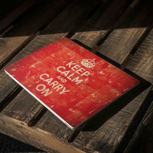 Keep Calm and Carry On Distressed Surface Laptop 2 Skin