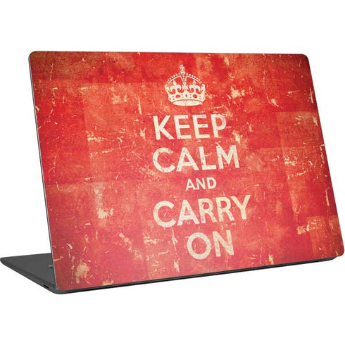 Keep Calm and Carry On Distressed Surface Laptop 4 15in Skin