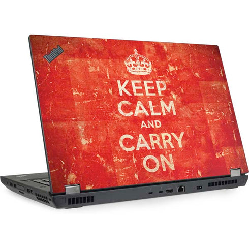 Keep Calm and Carry On Distressed Lenovo ThinkPad Skin