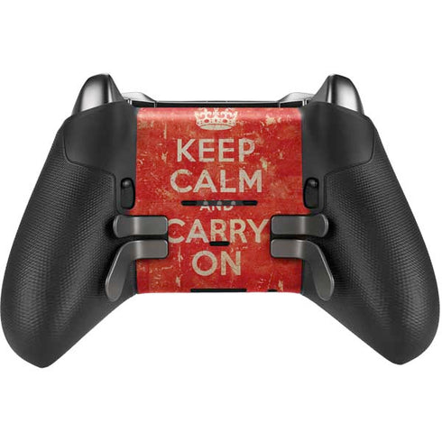 Keep Calm and Carry On Distressed Xbox Elite Wireless Controller Series 2 Skin