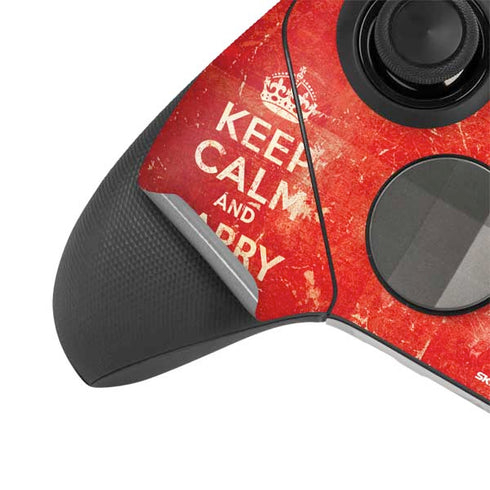 Keep Calm and Carry On Distressed Xbox Elite Wireless Controller Series 2 Skin