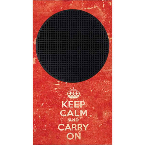 Keep Calm and Carry On Distressed Xbox Series S Skins