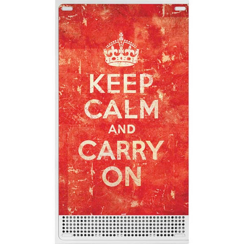 Keep Calm and Carry On Distressed Xbox Series S Skins