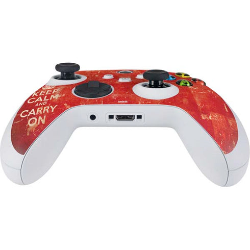 Keep Calm and Carry On Distressed Xbox Series S Controller Skin