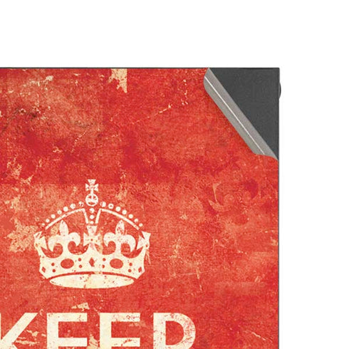 Keep Calm and Carry On Distressed Xbox Series X Console Skin