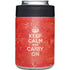 Keep Calm and Carry On Distressed Yeti Colster Can Insulator Skin