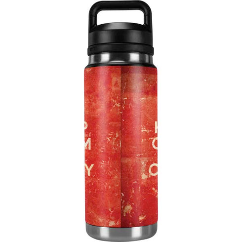 Keep Calm and Carry On Distressed YETI Rambler 26oz Bottle Skin