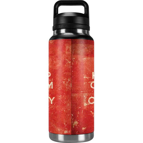 Keep Calm and Carry On Distressed YETI Rambler 36oz Bottle Skin