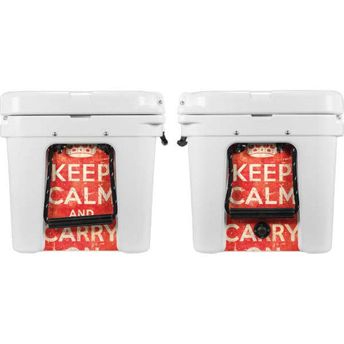 Keep Calm and Carry On Distressed YETI Tundra 45 Hard Cooler Skin