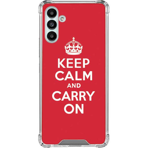 Keep Calm and Carry On Galaxy A13 5G Clear Case